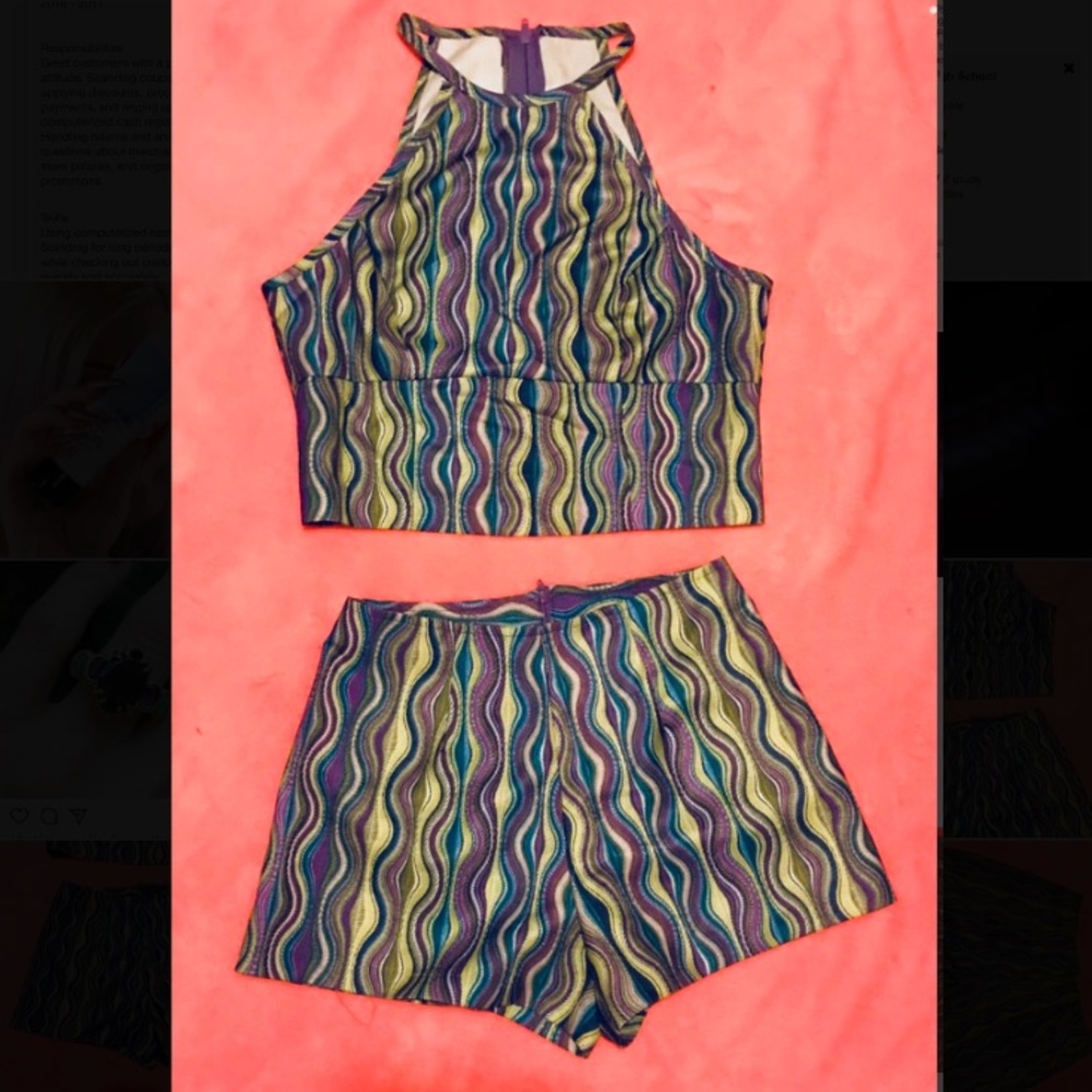 Vintage 90’s short and crop top set